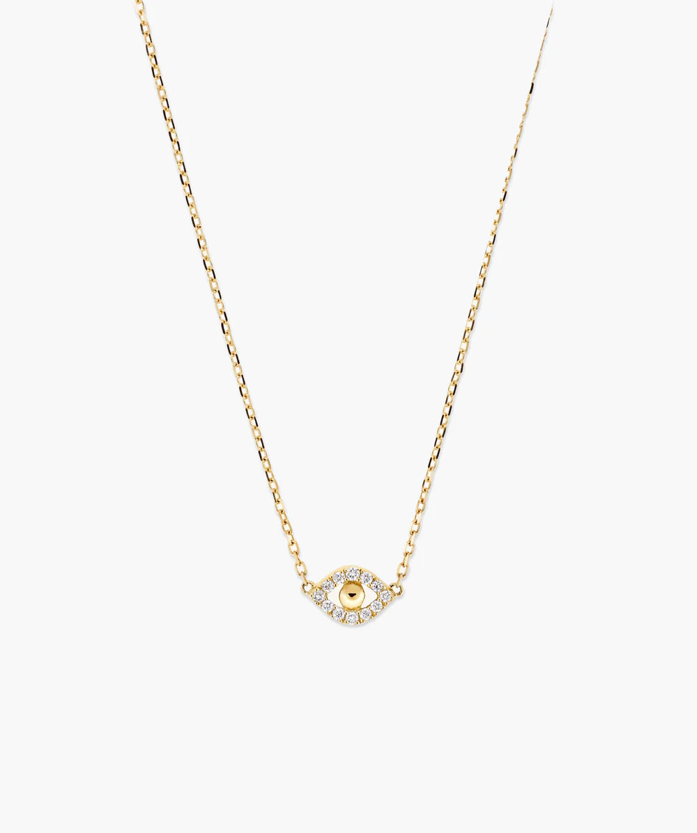 Pavé Diamond Evil Eye Necklace