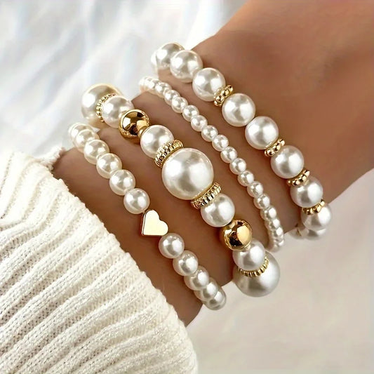 Beautiful and Versatile Pearl Bracelet Set